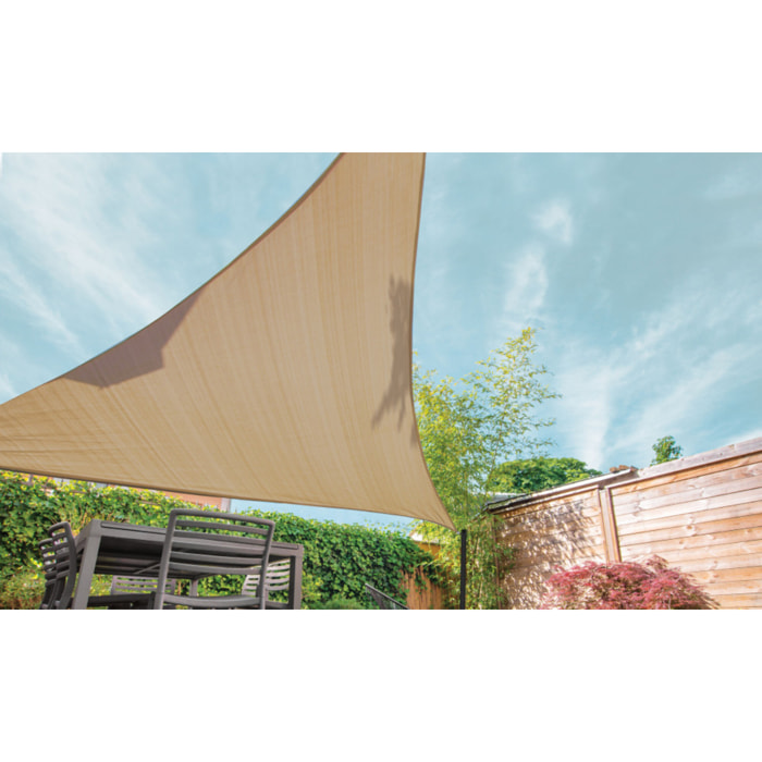 Voile d'ombrage triangulaire - Beige