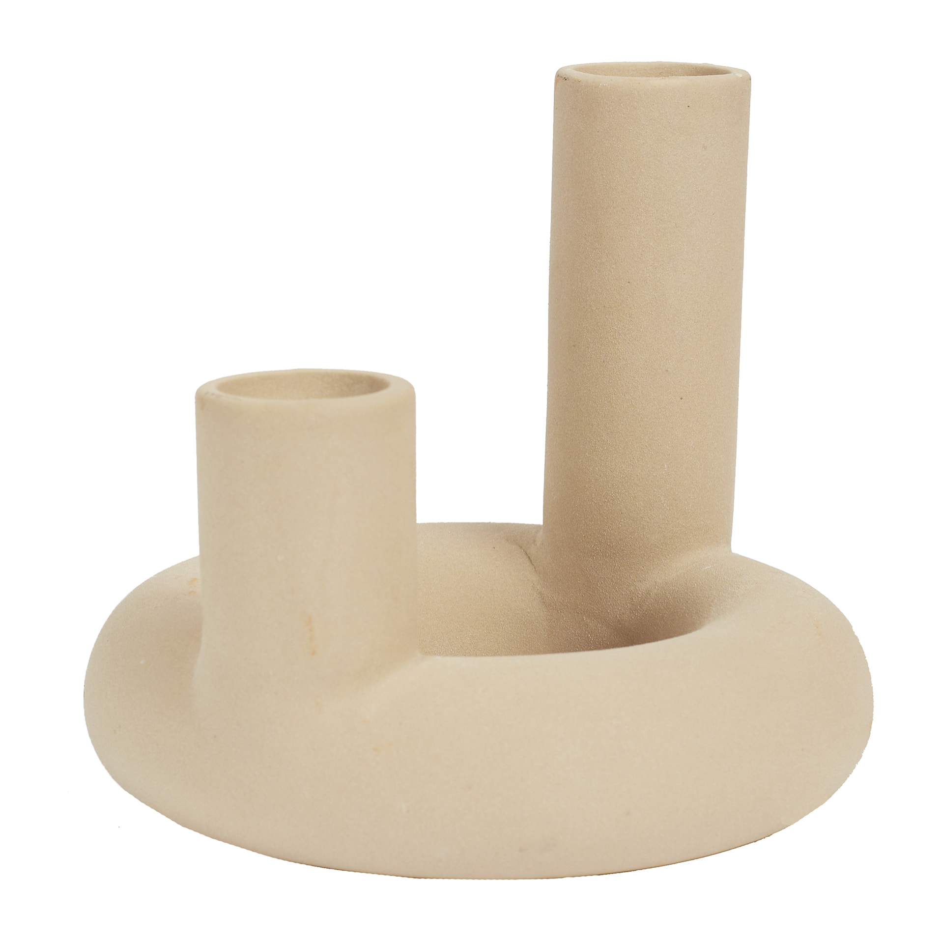 Vase Ceramique 2 Tubes Arty Nude