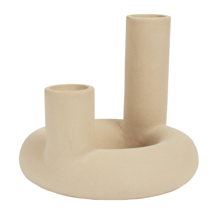 Vase Ceramique 2 Tubes Arty Nude