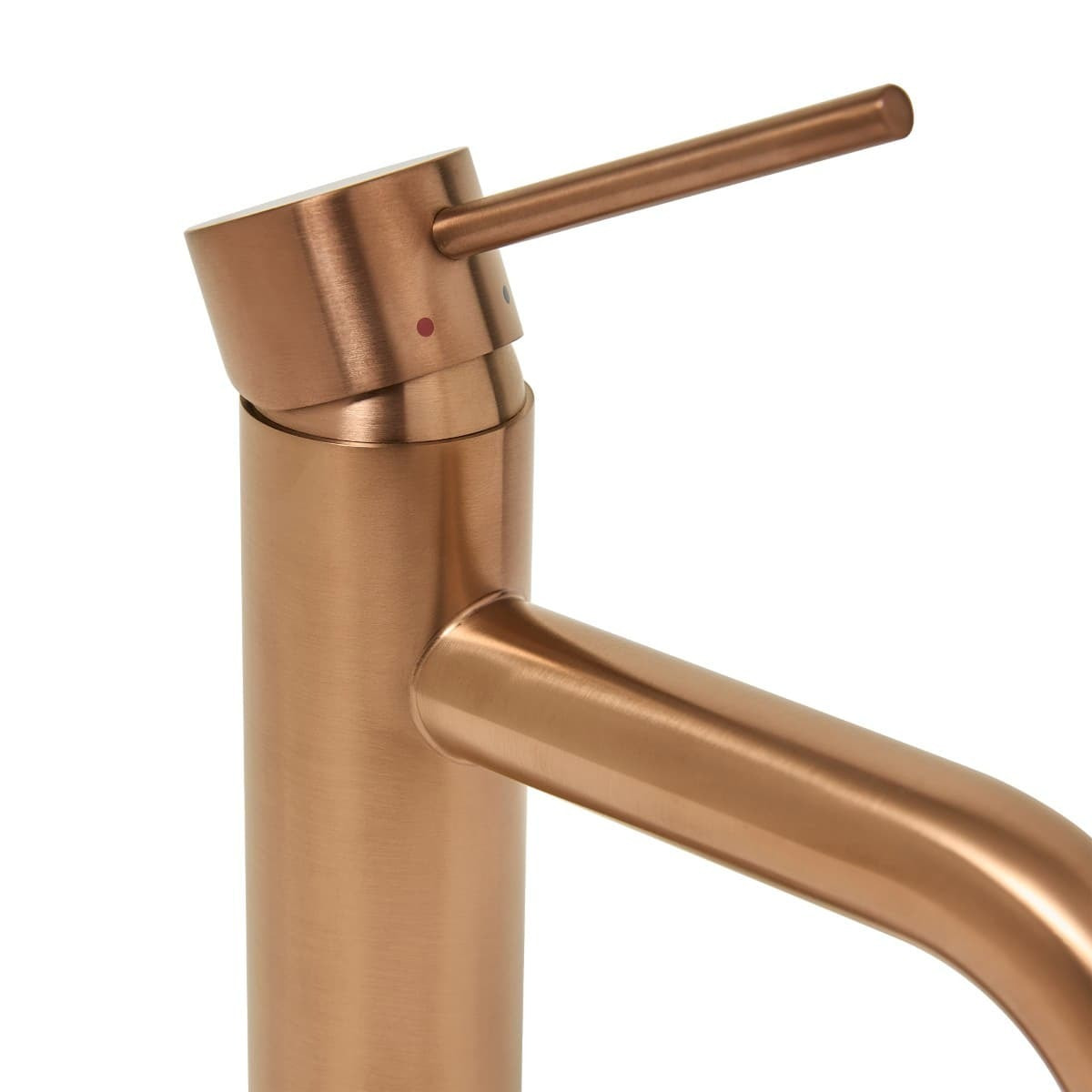 Aurum mitigeur lavabo sur pied 16,5 cm, à levier, sans vidage, or rose brossé (SATBAUR271BRG)