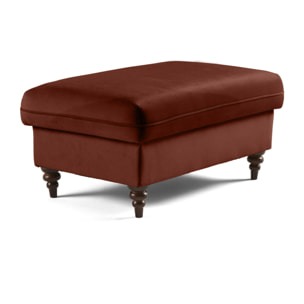 Flamingo - pouf en velours - Terracotta