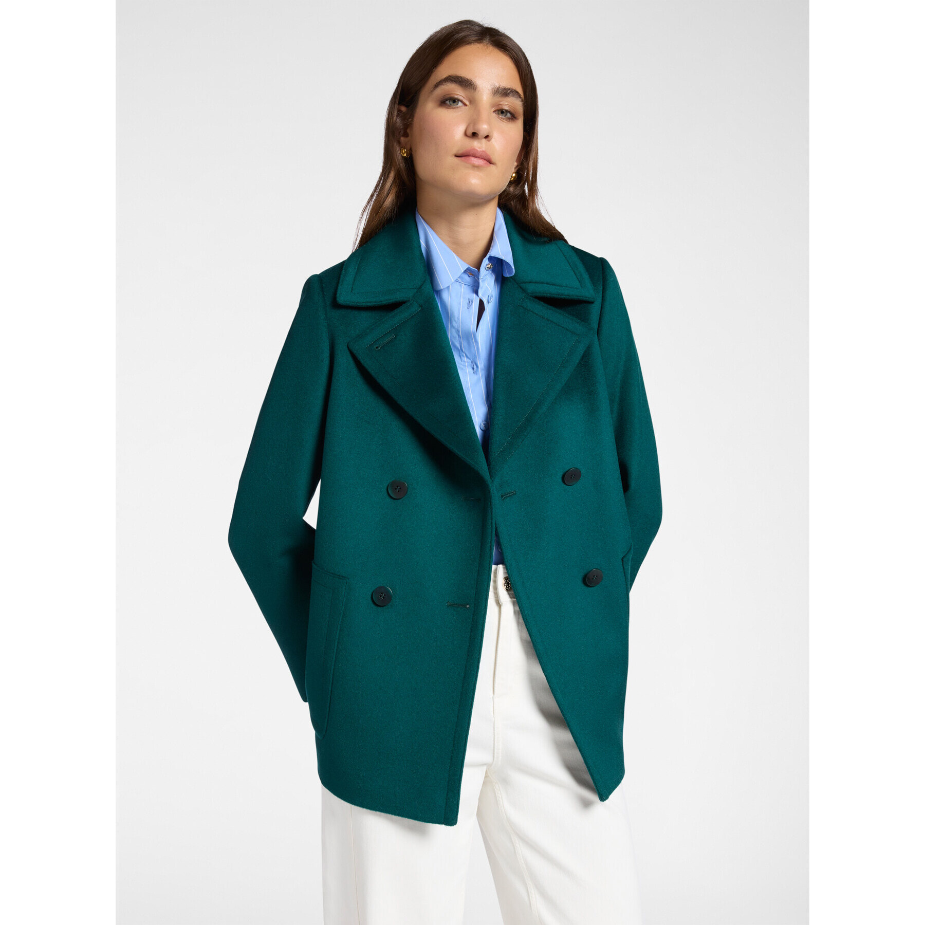 Elena Mirò - Abrigo cruzado - Verde