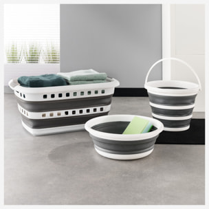 Bassine retractable 8L -  Blanc Gris