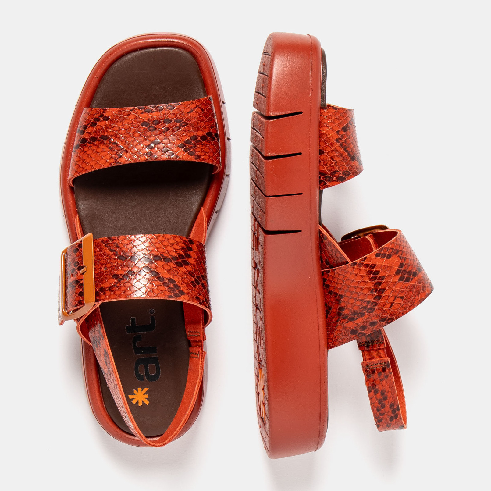 Sandalias 1857 SNAKE TEJA/ MALAGA color Teja