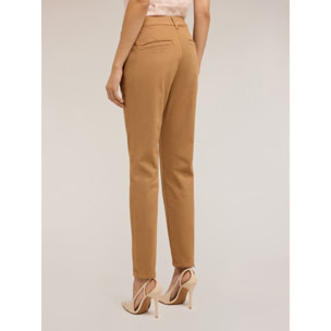 Motivi - Pantaloni chino Kendall in drill di cotone - Marrone