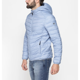 GIUBBINO MANICA LUNGA CON CAPPUCCIO ULTRA LIGHT - TESSUTO ED IMBOTTITURA IN MATERIALE RICICLATO