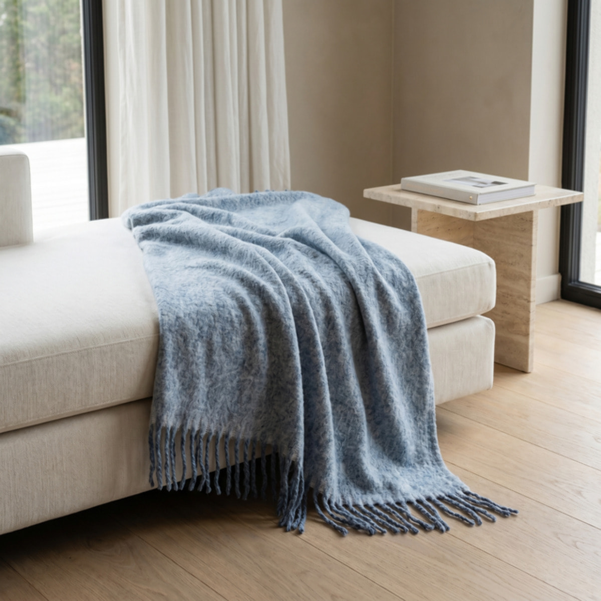 Plaid in poliestere - Blu
