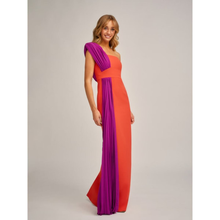 VESTIDO VICTORIA CALEDONIA NARANJA BUGANVILLA