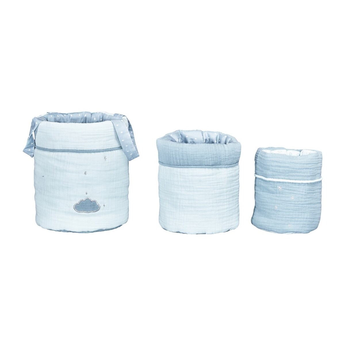 Lot de 3 paniers de rangement en coton