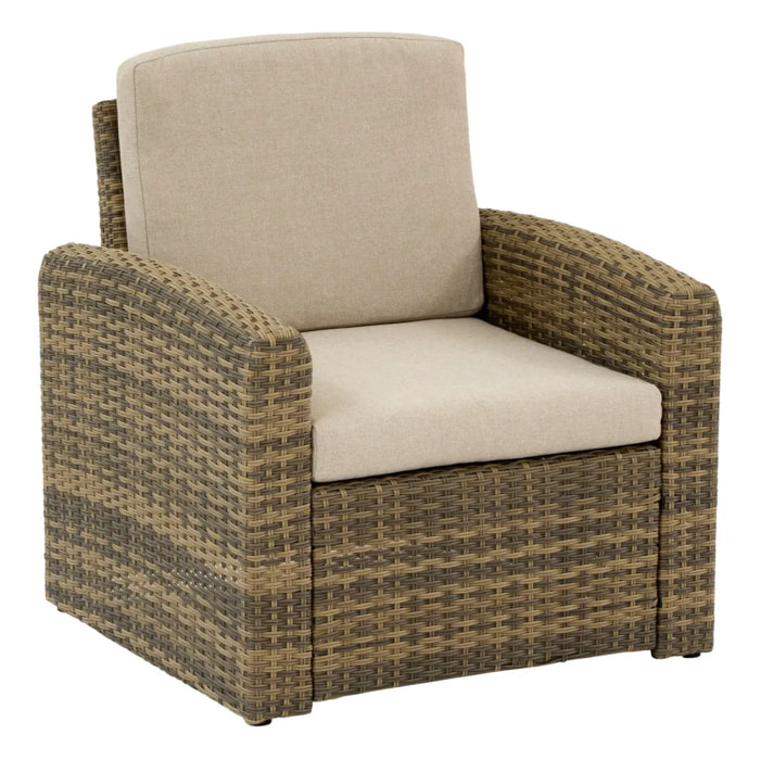 Fauteuil de salon de jardin Selenim beige ficelle