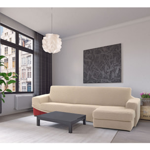 Funda para Chaise Longue derecho (visto de frente) brazo largo SÚPER ELÁSTICA modelo HELENA