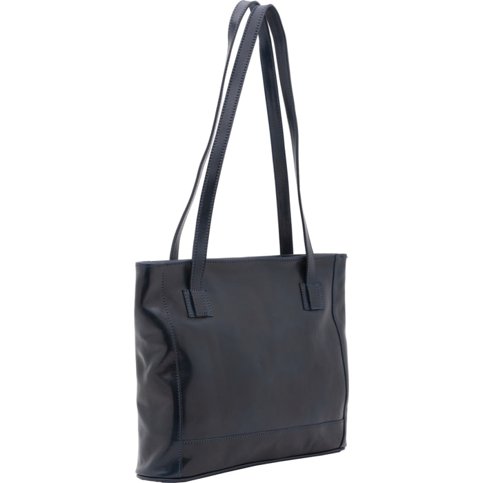 Borsa a spalla da donna - Modello Cressa - Vera pelle - 30.0 x 37.0 x 8.0 cm