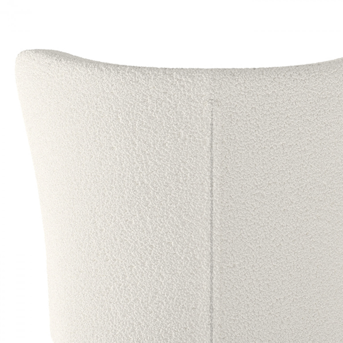 Fauteuil blanc June effet laine bouclette