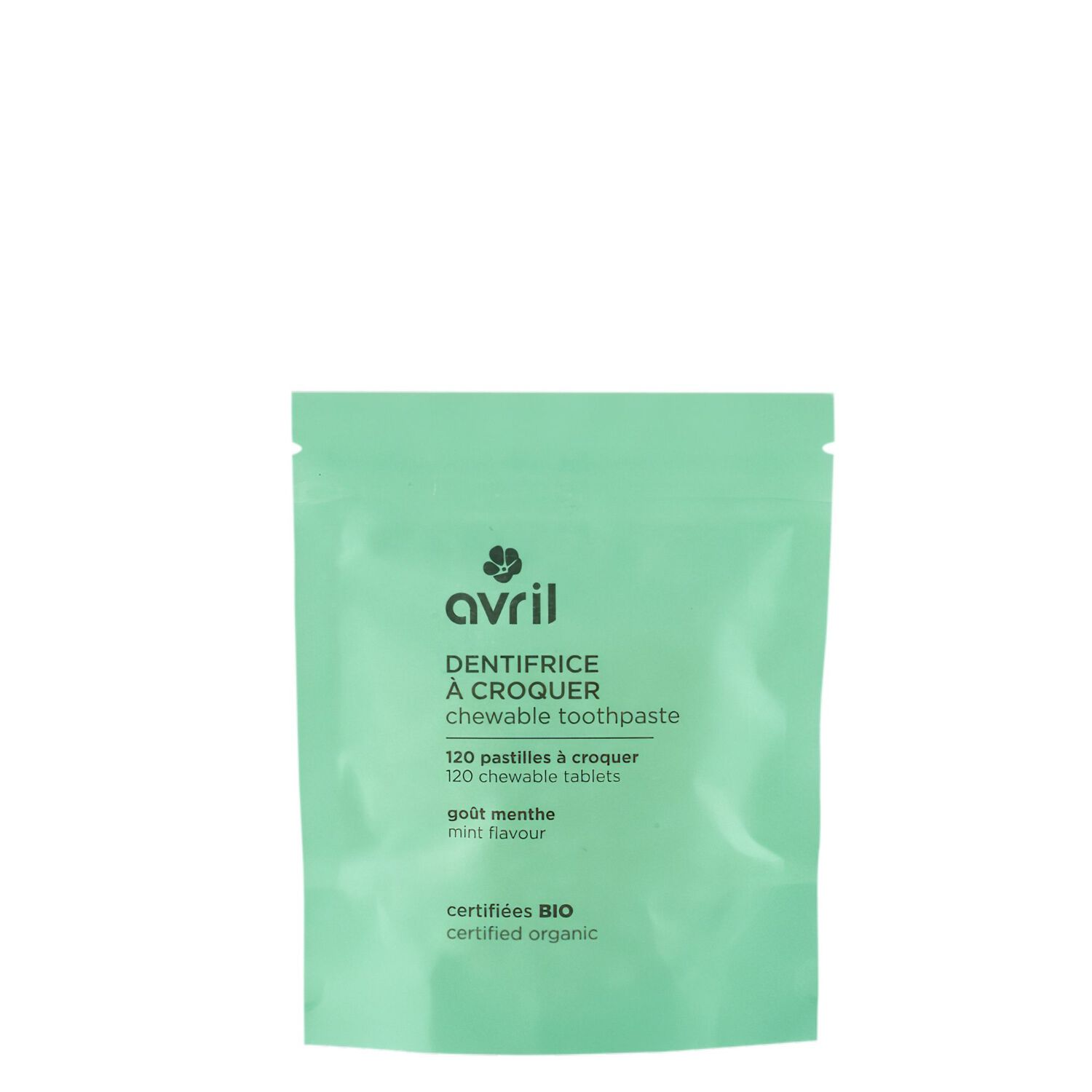 Dentifrice à Croquer Certifié Bio - Recharge de 120 Pastilles de Dentifrice 10 g