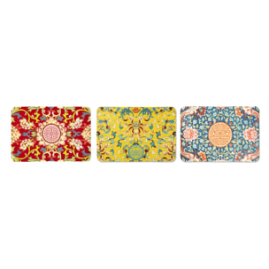 Set de 6 sets de table rectangulaires Excelsa – La Via Della Seta, Polypropylène Multicolore