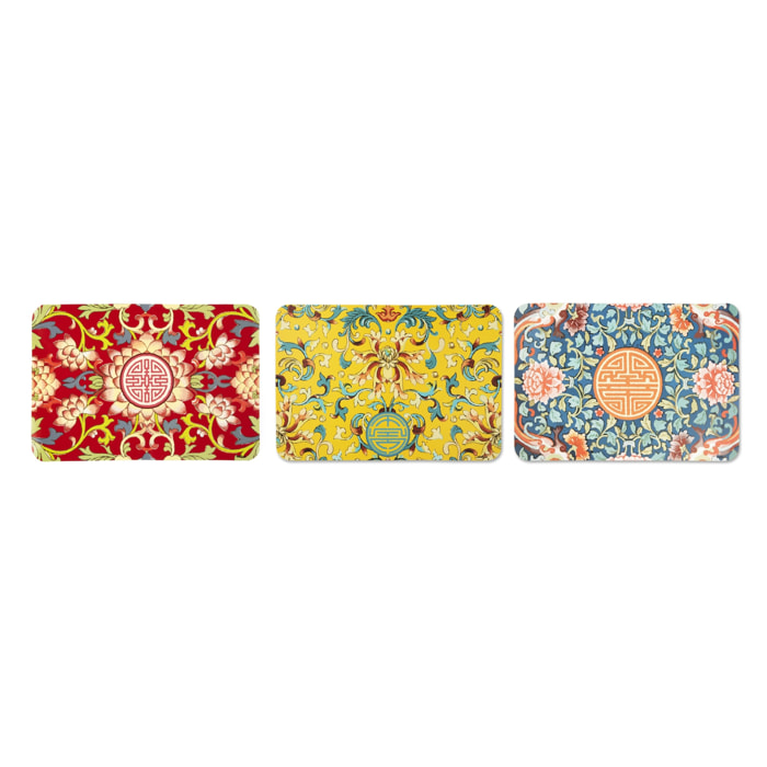 Set de 6 sets de table rectangulaires Excelsa – La Via Della Seta, Polypropylène Multicolore
