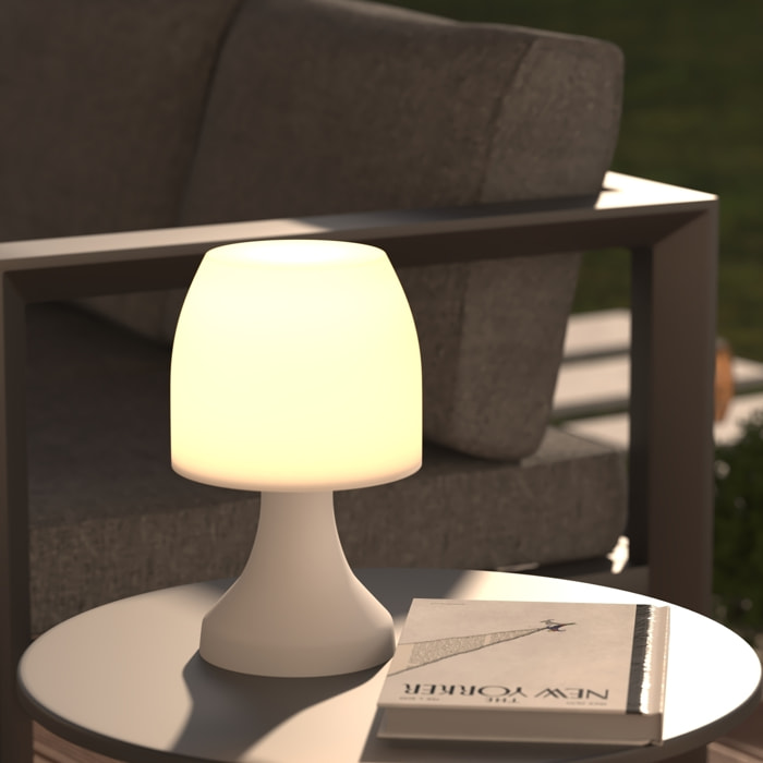 Lampe outdoor "Dokk" blanc H28cm