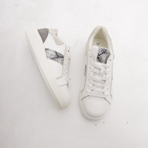 SNEAKERS PYTHON CHOCOLA' BIANCO/GRIGIO