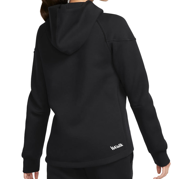 Sudadera iwalk EcoRun Zip Sweatshirt Women en color Negro