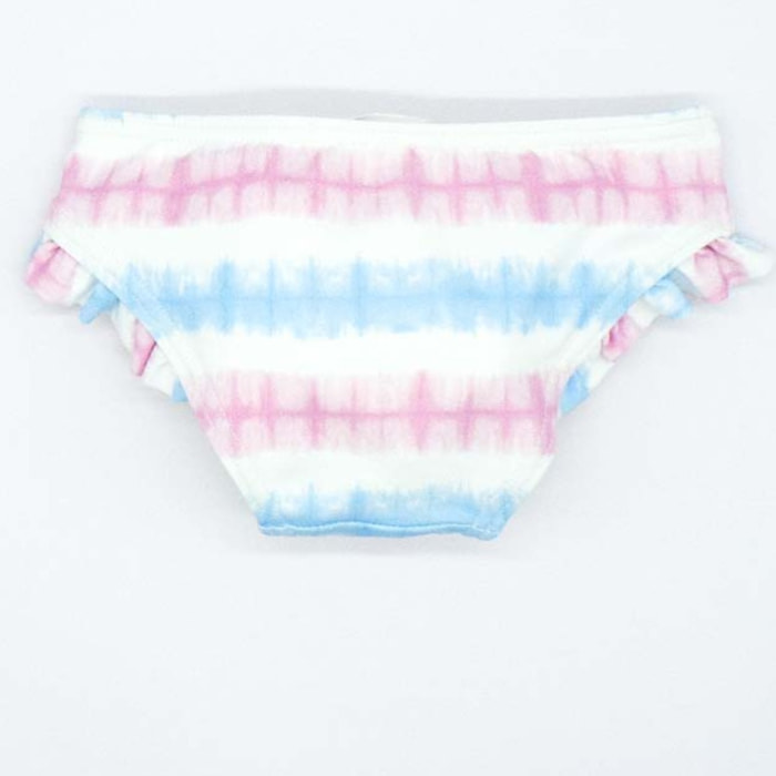 CULETÍN CON VOLANTE TIE DYE ROSA Y AZUL