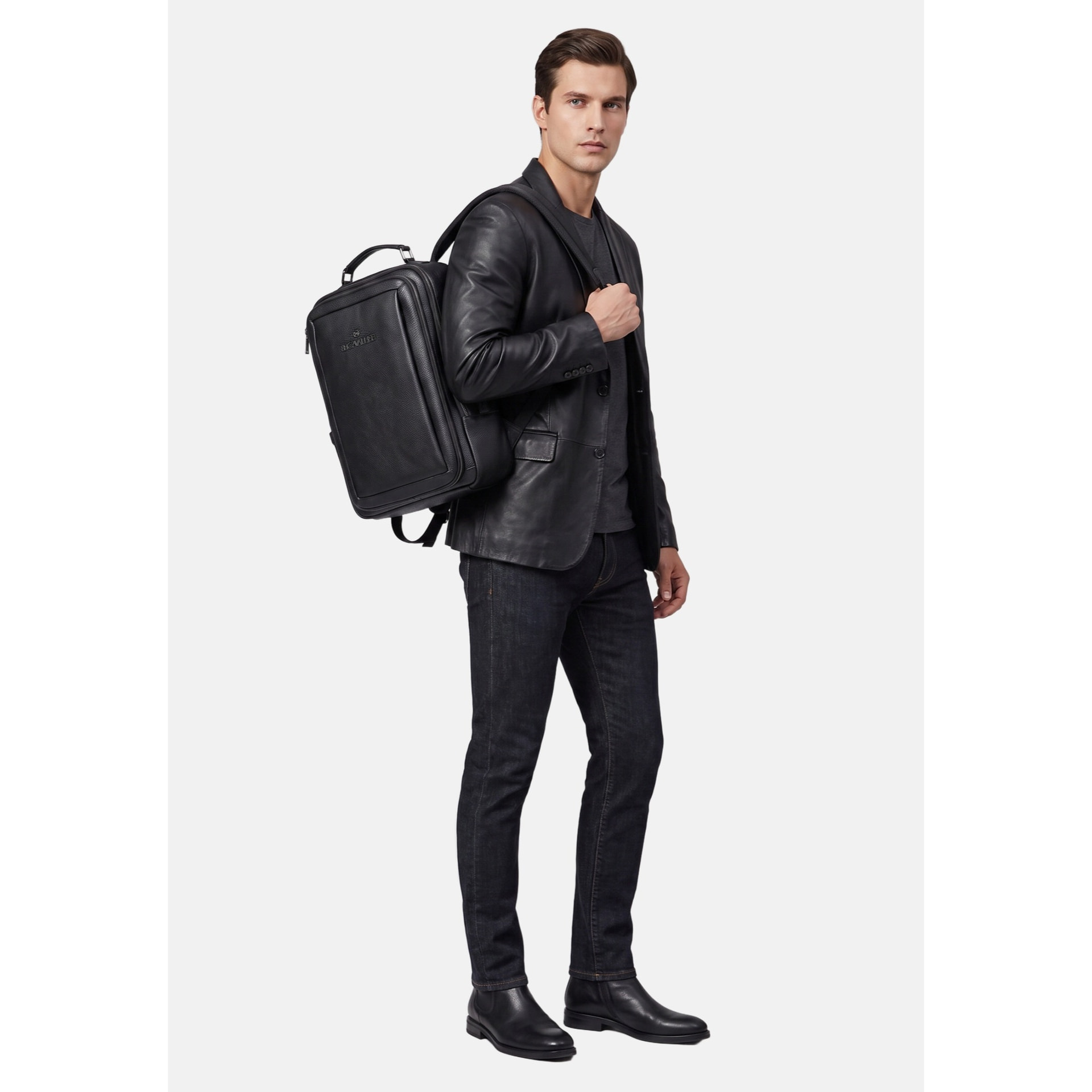 Zaino unisex in vera pelle - Modello False - Casual - 42.0 x 30.0 x 13.0 cm