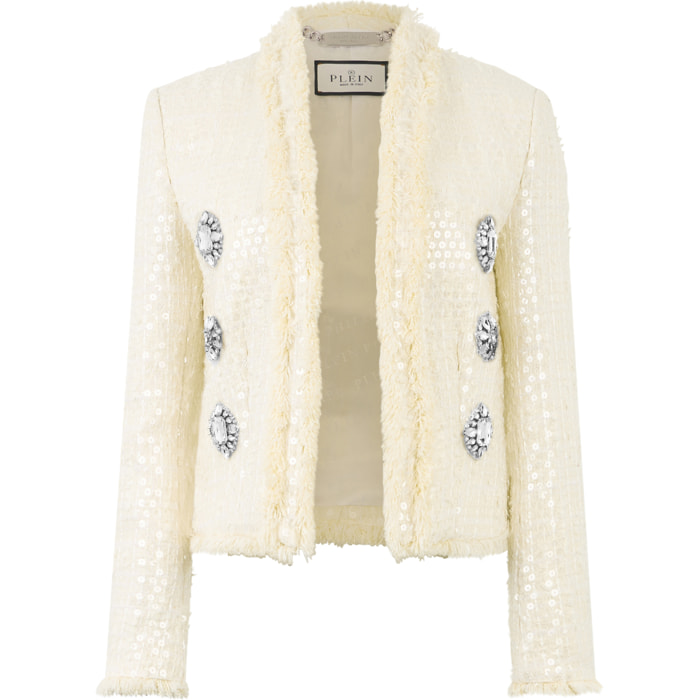 PHILIPP PLEIN Tweed Bolero Paillettes
