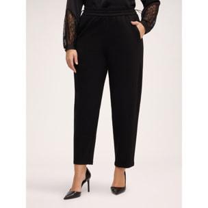 Fiorella Rubino - Pantaloni Balloon in tessuto stretch - Nero