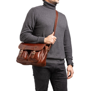 Borsa a tracolla  da donna In Vera pelle Made in Italy 32x23x15 cm