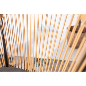 Salon de balcon 2 fauteuils et 1 table coussins gris PAULO