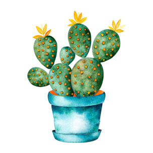 Tableau pot de cactus Toile imprimée