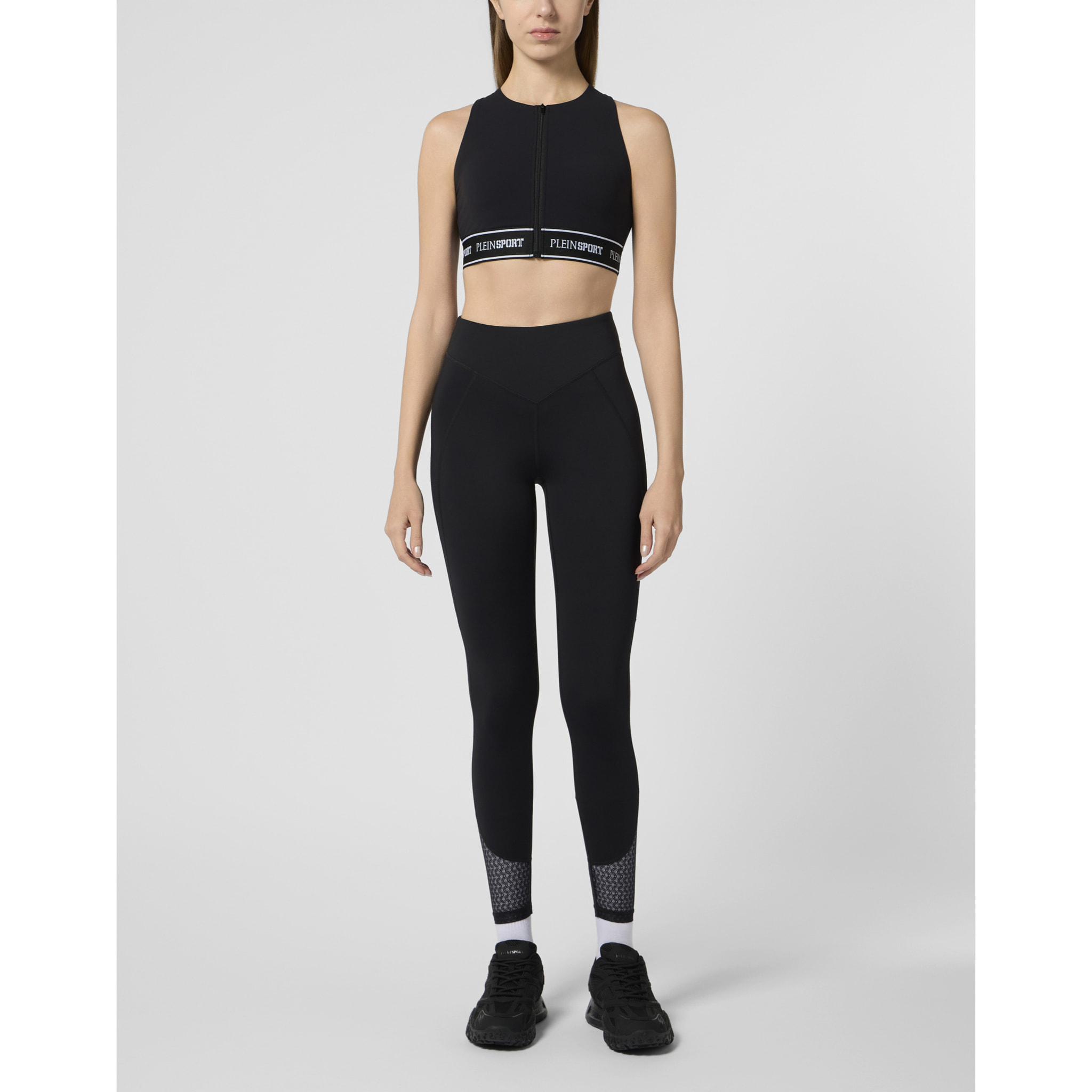 PLEIN SPORT Leggings with Mesh Inserts PS