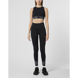 PLEIN SPORT Leggings with Mesh Inserts PS