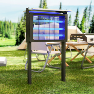 Lámpara Antimosquitos Eléctrica con Luces LED Mata Mosquitos Eléctrico 25W para Exterior Efecto 200 m² con Soporte Panel Ajustable Lámpara UV Repelente de Insectos Moscas Polillas