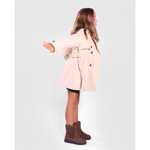 Botines de Serraje - Taupe - Tacón: Bajo