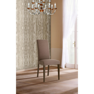 Tomasucci Ensemble de 2 chaises LELLA en tissu CAFFELATTE