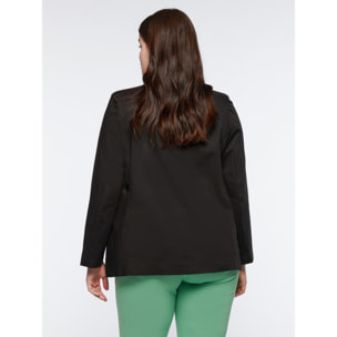 Fiorella Rubino - Blazer nero in cotone stretch - Nero