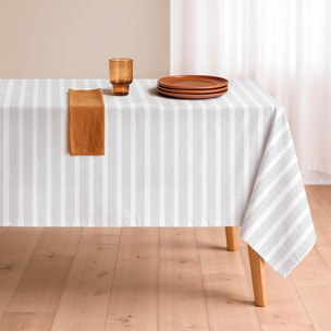 Mantel antimanchas OLWEN GRIS - 100% algodón