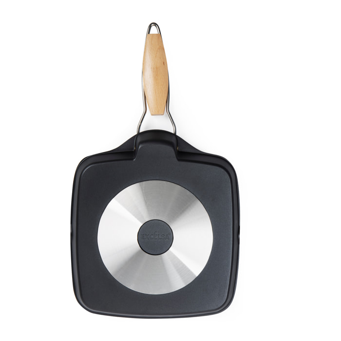 Bistecchiera 24×24 cm Excelsa – Grigliosa, Ghisa Nero