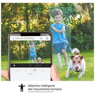 Caméra de surveillance EZVIZ 2 EB3 Type C + 2 panneaux solaires