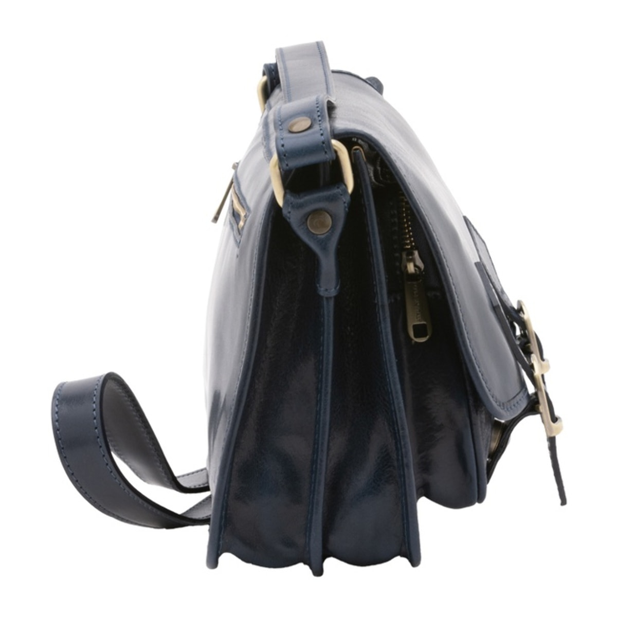 Borsa a tracolla da donna - Modello False - 100% vera pelle - 27.5 x 22.0 x 12.0 cm