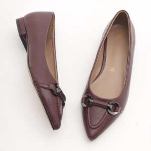 DECOLLETE FLAT MORSETTO BORDEAUX