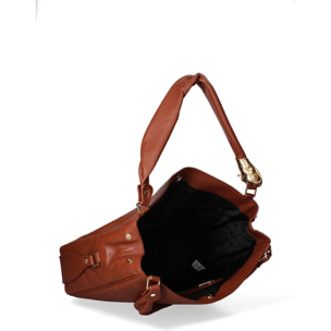 Borsa a spalla da donna - Modello Celeste Chic - 100% pelle - 39.5 x 32.0 x 15.0 cm