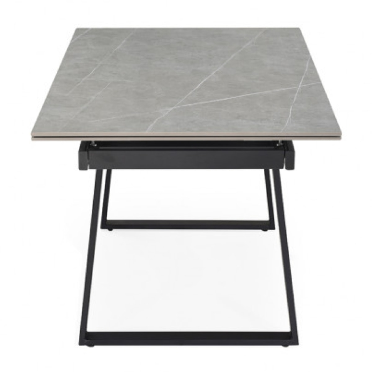 Table extensible en céramique marbre grey L160/240cm - 9 piètements - UNIK