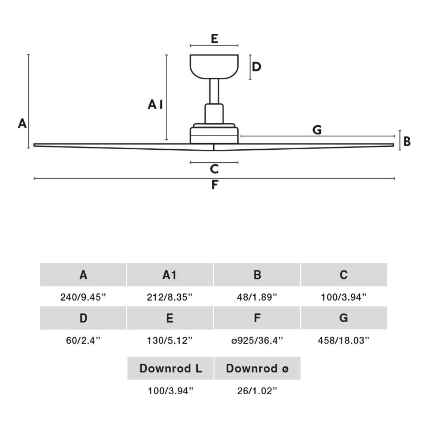 KLIM S ventilatore da soffitto nero/noce