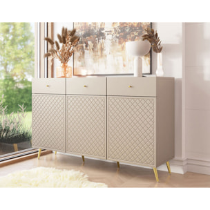 Sorolla - buffet bas - 3 portes et 3 tiroirs - 150 cm - Beige