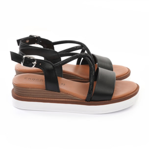 SANDALO ZEPPA BRILLANTINI NERO