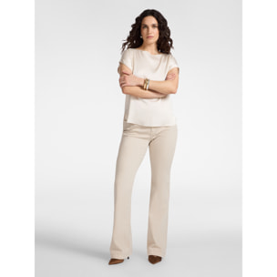 Elena Mirò - Blusa de satén - Beige