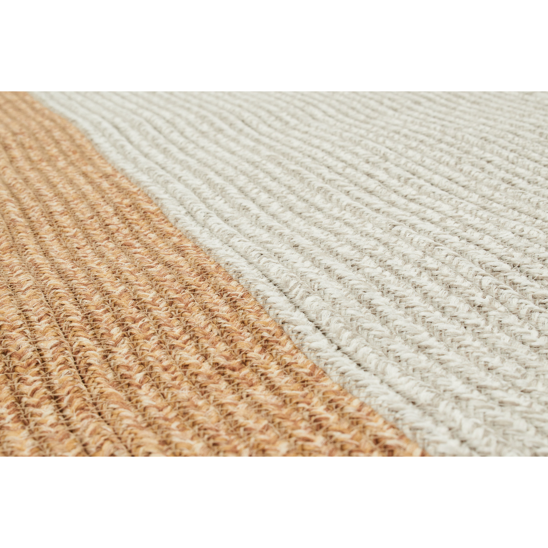 Tapis fait main effet toile de jute