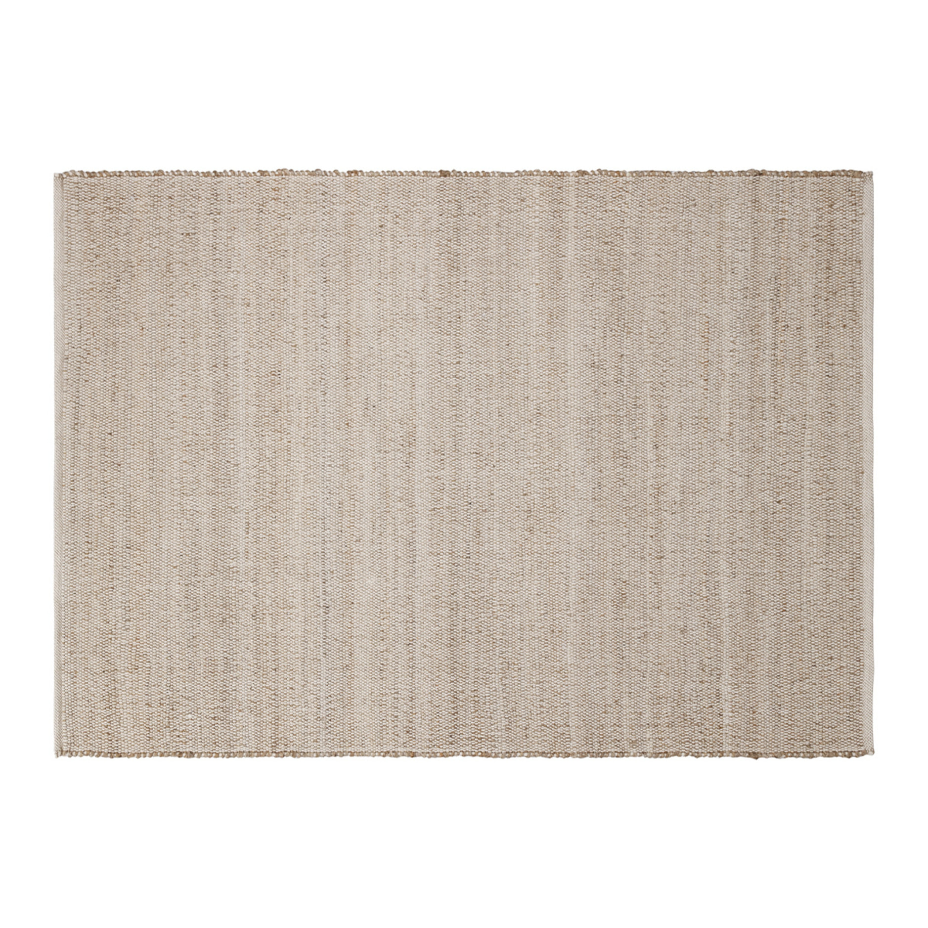 Tapis rectangulaire beige en jute et coton tissé 160 x 230 cm CAMAO