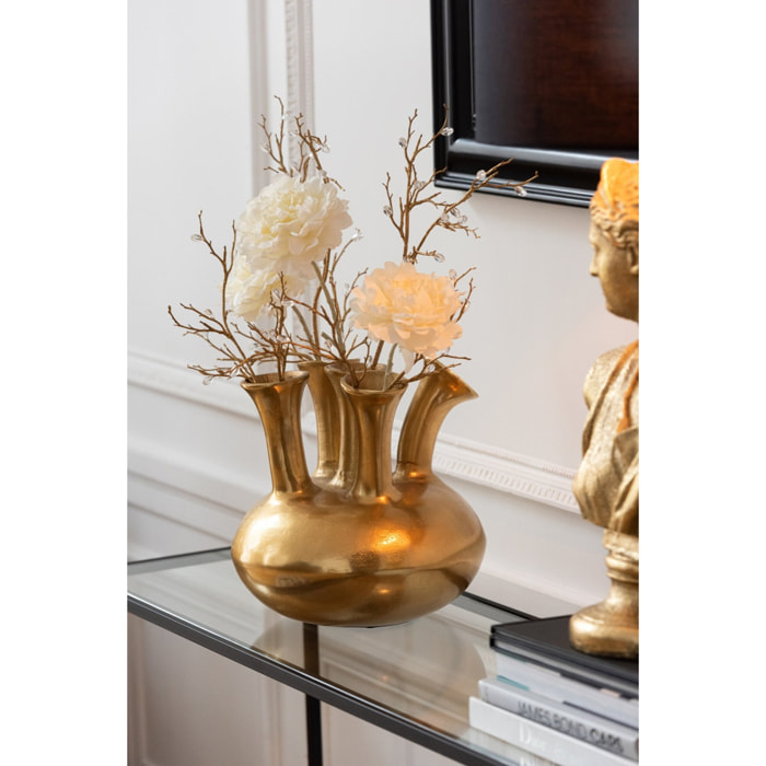 J-Line vase Tulipe - aluminium - or